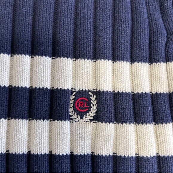 Ralph Lauren Chaps Blue and White V-Neck Sweater Pullover Men’s XL Y2K 90’s - Picture 2 of 10